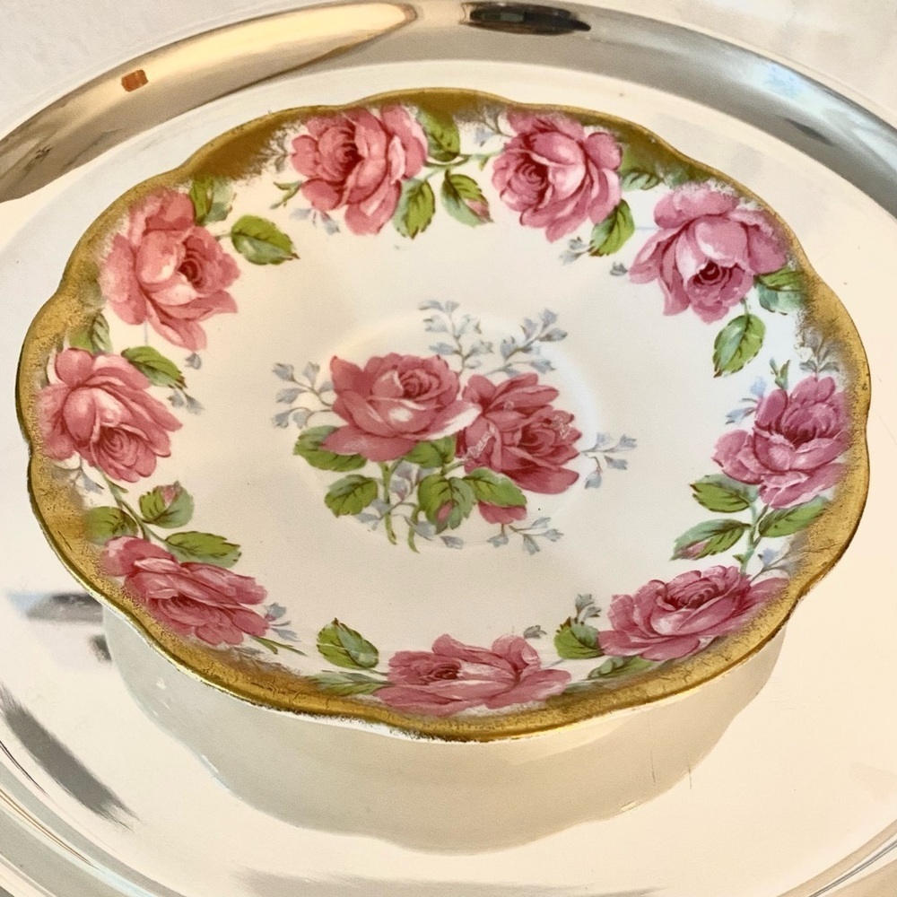 Vintage Bell England Fine Bone China Trinket Dish Lady Alexander Rose Romantic - Picture 3 of 9